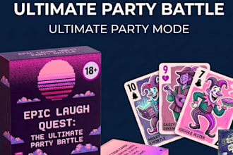 create custom party card game, drinking game and couples card game design