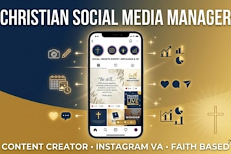be your christian content creator social media manager and instagram VA