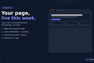 build a fast conversion focused landing page for your business