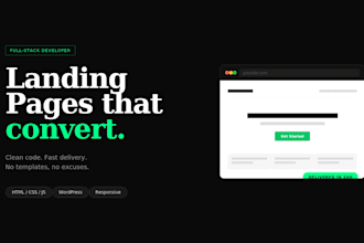 create a responsive landing page in 24 hours