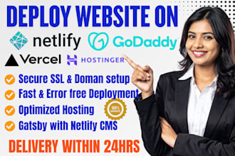 deploy jekyll or hugo static website on netlify vercel github pages fast
