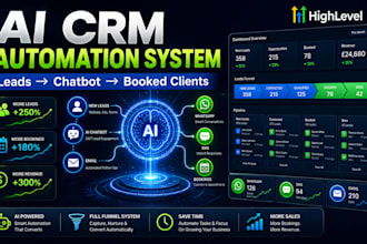 build gohighlevel ai CRM lead automation chatbot whatsapp SMS sale funnel system