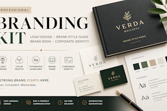 design branding kit, brand style guide, brand book, logo design and cooperate