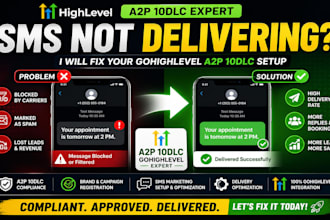 fix ghl a2p 10dlc rejections and gohighlevel SMS delivery issues