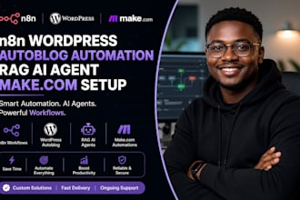 n8n wordpress autoblog n8n automation n8n rag ai agent make com setup