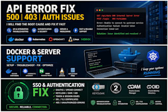 setup or fix docker, kubernetes, nginx or server environment