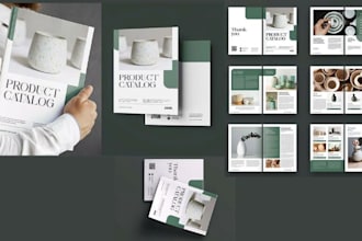design modern product catalog, lookbook, and company profile