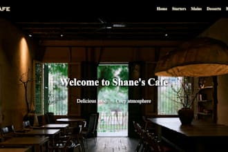 build a professional cafe or restaurant website