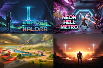 design action or survival steam capsule art, game ui, game banner for your game