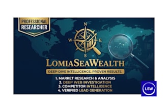 do professional market research and deep web investigation
