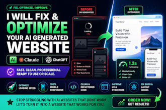 fix and optimize your ai generated website claude, chatgpt