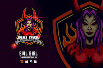 do modern professional custom devil, evil logo