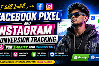 lnstall facebook pixel and instagram tracking for shopify and website