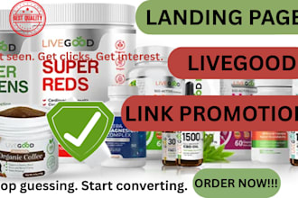 create landing page and promote your livegood business professionally