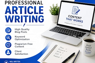 write SEO friendly blog posts and articles for your website