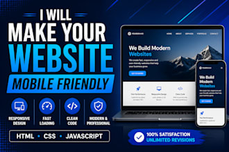 make your website responsive for mobile, tablet and desktop