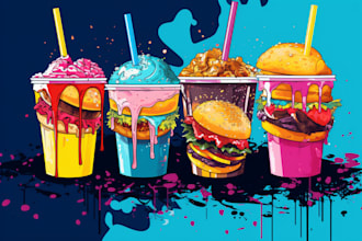 design food pop art of your food pop art