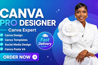 be your canva designer, canva templates, canva social media post design VA