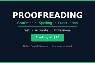 proofread and edit your document for grammar and spelling errors