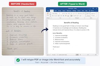 retype PDF or image into word fast and accurately