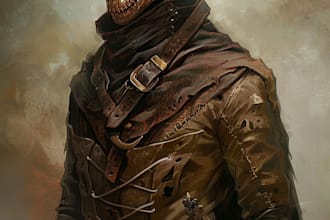 draw horror and dark fantasy illustrations