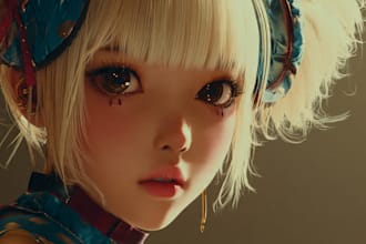 draw anime illustration, original character and fanart