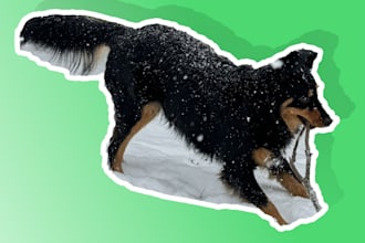 turn your pets in to cute durable stickers