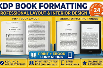 do professional amazon KDP formatting for kindle and paperback