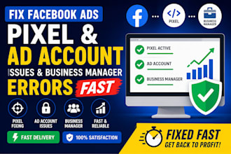fix facebook ads pixel ad account issues and business manager errors fast