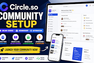 set up circle so community, online course, and membership platform