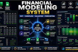 build financial model dcf valuation cashflow forecast excel vba googlesheet budg