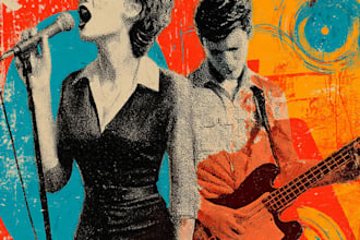 draw you illustration for album single cover retro city pop