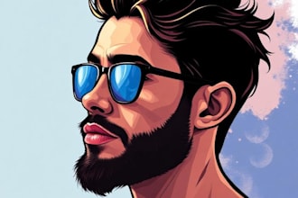 make a high quality vector art illustration for you