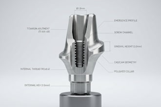 design custom dental implant abutment cad design for precision manufacturing