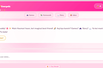 create fun educational ai chatbot for kids learning and entertainment