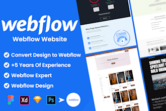 design, redesign, or develop webflow website, webflow expert