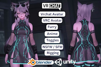 do custom vrchat avatar vr character vrc avatar nsfw 3d model vr chat humanoid