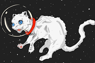 draw simple digital illustrations of various themes