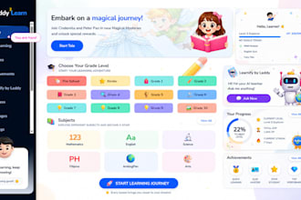 build modern lms dashboard or student portal web UI
