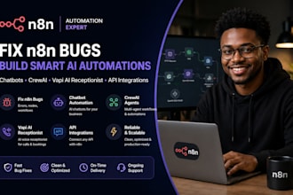 fix n8n bugs n8n chatbot automation n8n crew ai vapi ai receptionist n8n api
