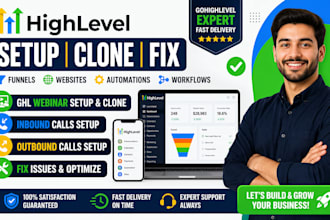 setup ghl webinar clone gohighlevel ghl funnel inbound calls outbounds calls fix