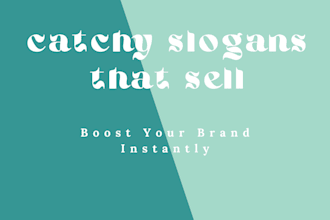 create catchy slogans and taglines that attract customers