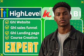 design gohighlevel landing page kajabi sales funnel automation  ghl landing page