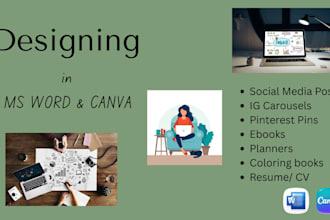 design anything in canva and ms word