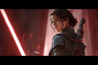 create cool artwork on the universe star wars