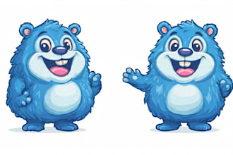 make animal cartoon mascot character vector