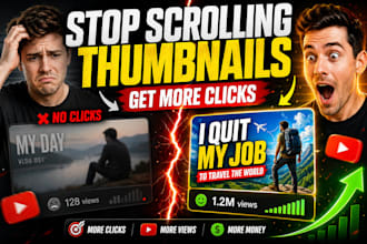 design clickbait youtube thumbnail