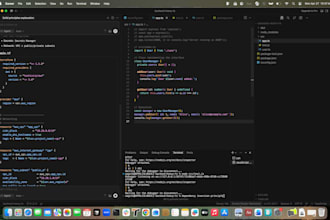 develop complete backend and frontend for service