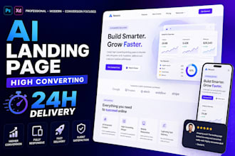 design high converting ai saas landing page for startups and lead generation