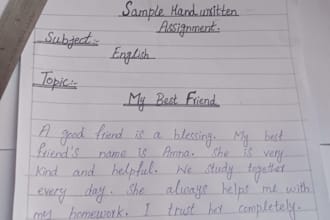 write neat handwritten assignments and ms typed assignments